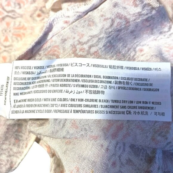 Y2K Abercrombie & Fitch Embroidered Boho Crop Rope Tassels Coastal Cowgirl Sz L - Picture 12 of 13